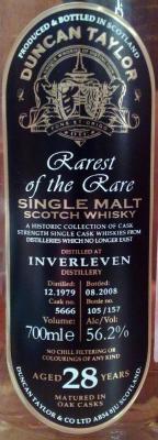 Inverleven 1979 DT Rarest of the Rare 5666 56.2% 700ml