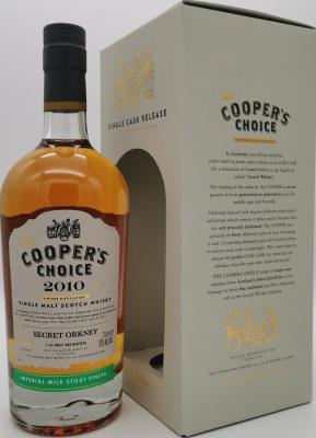 Secret Orkney 2010 VM The Cooper's Choice Imperial Milk Stout Finish #9052 57% 700ml