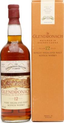 Glendronach 12yo Sherry Pure Highland Malt 40% 750ml