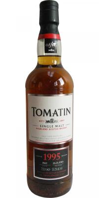 Tomatin 1995 Single Cask 2nd half Cask Bottling First Refill Bourbon Barrel #8510 58.2% 700ml
