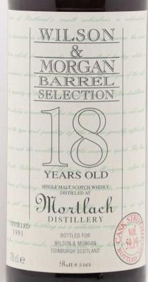 Mortlach 1991 WM Barrel Selection Cask Strength 18yo Sherry Wood #5164 59.1% 700ml