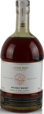 Archie Rose Solera Strength Rye Virgin American oak solera The Whisky Club 52% 700ml