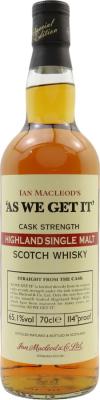 As We Get It NAS IM Highland Single Malt 65.1% 700ml