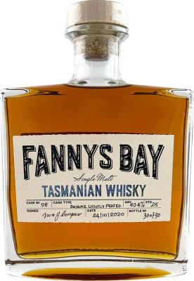 Fannys Bay Tasmanian Whisky Shiraz Lightly Peated #98 63.4% 500ml