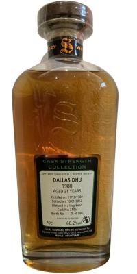 Dallas Dhu 1980 SV Cask Strength Collection Hogshead 2106 60.2% 700ml