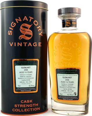 Glenlivet 2006 SV Cask Strength Collection 1st Fill Sherry Butt #901006 62.9% 700ml