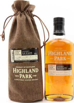 Highland Park 2002 Single Cask Series Refill Hogshead #2911 Le Clos 55.3% 700ml