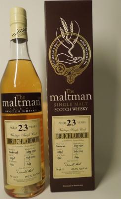 Bruichladdich 1991 MBl The Maltman Bourbon Cask #2298 49.2% 700ml