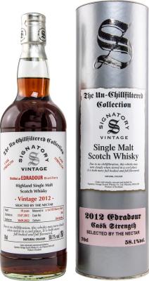 Edradour 2012 SV The Un-Chillfiltered Collection Cask Strength 1st Fill Sherry Butt The Nectar 58.1% 700ml