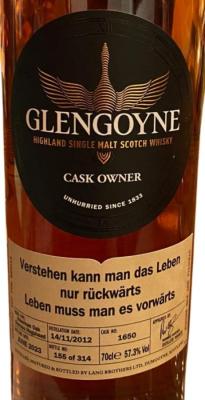 Glengoyne 2012 Cask Owner American Oak Oloroso Hogshead 57.3% 700ml