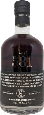 Bruichladdich 2003 TaDi First Fill Sherry Hogshead #581 58.8% 700ml