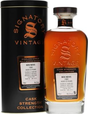 Ben Nevis 1991 SV Cask Strength Collection Sherry Butt #2914 56.3% 700ml