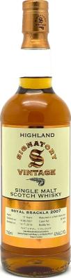 Royal Brackla 2007 SV Vintage Collection Refill Sherry Butt #307923 43% 750ml