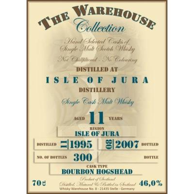 Isle of Jura 1995 WW8 The Warehouse Collection Bourbon Hogshead 46% 700ml