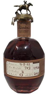 Blanton's Straight from the Barrel #4 Charred American White Oak Barrel 64.8% 700ml