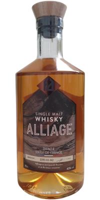 Alliage Single Malt Whisky Barrique de Bordeaux et Barrique de Bourbon 43% 700ml
