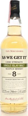 As We Get It 8yo IM Single Islay Malt Oak Casks 57.9% 700ml