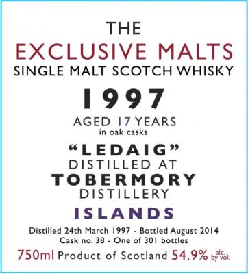 Ledaig 1997 CWC The Exclusive Malts 38 54.9% 750ml