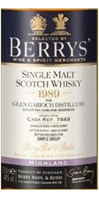 Glen Garioch 1989 BR Simple Group 46% 700ml