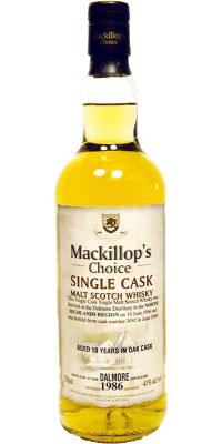 Dalmore 1986 McC Single Cask Oak Cask 3092 43% 750ml