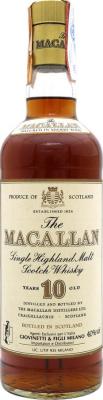 Macallan 10yo Sherry Wood Giovinetti & Figli Milano 40% 700ml