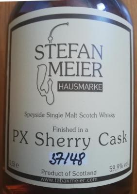 Stefan Meier Hausmarke Px Sherry Cask finished PX Sherry Cask 59.9% 500ml