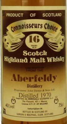 Aberfeldy 1970 GM Connoisseurs Choice Meregalli Import Monza 40% 750ml