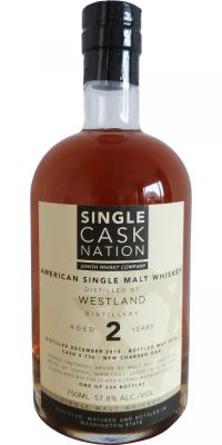 Westland 2013 JWC Single Cask Nation #736 57.8% 750ml