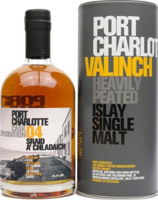 Port Charlotte Cask Exploration 04 Valinch Sraid A'Chladaich 10yo Cadiz #1248 61.4% 500ml