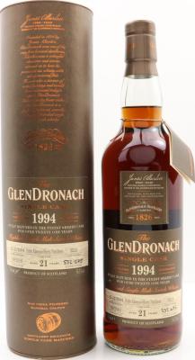 Glendronach 1994 Single Cask Tube 21yo Pedro Ximenez Sherry Puncheon #3213 Germany Exclusive 54.3% 700ml