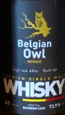 The Belgian Owl 47 months Intense 1st Fill Bourbon 73.9% 500ml