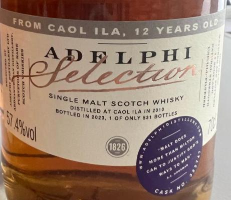 Caol Ila 2010 AD Selection Refill Sherry Butt 57.4% 700ml