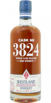 Westland Cask #3824 Single Cask Release 55% 750ml
