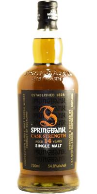 Springbank 14yo Cask Strength #259 Preiss Imports USA 54.8% 750ml