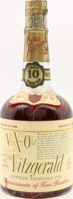 Very Xtra Old Fitzgerald 1958 Bottled in Bond New American Oak Barrels Connoisseurs of Fine Bourbon 50% 750ml