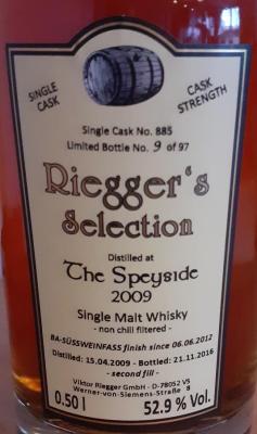 The Speyside 2009 RS BA-Sussweinfass finish since 06.06.2012 52.9% 700ml