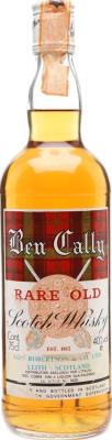 Ben Cally Rare Old Scotch Whisky Importato da Wax & Vitale Genova 40% 750ml