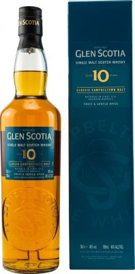 Glen Scotia 10yo Unpeated First Fill Bourbon Cask 40% 700ml