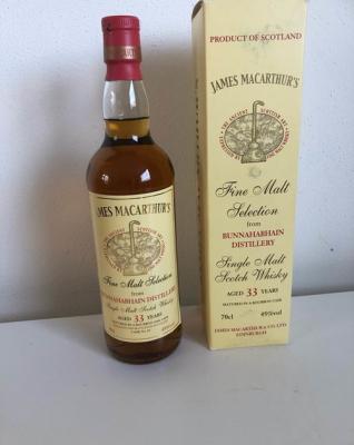 Bunnahabhain 33yo JM Fine Malt Selection bourbon barrel matured #84 45% 700ml