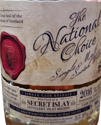 Secret Islay 2016 CSJS The National Choice Bourbon Barrel Whisky Manufaktur 57.3% 500ml