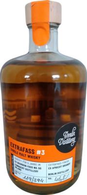 Berlin Distillery 5yo Extrafass #3 Ex-Bourbon 1st-Fill-Apricot-Brandy-Finish 46.2% 500ml