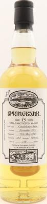 Springbank 2001 Open day 2017 Guadeloupe Rum cask 50% 700ml