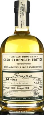 Scapa 2000 Chivas Brothers Cask Strength Edition Batch SC 14 008 53.9% 500ml