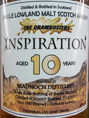 Bladnoch 2007 TDb Bourbon Barrel 183/2007 60% 700ml