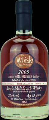 Inchgower 2009 WCh Ruby Port Quarter Cask 57% 500ml