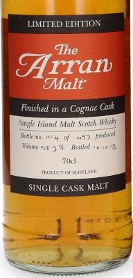 Arran Cognac Cask 58.3% 700ml