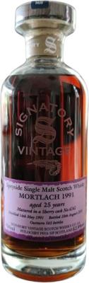 Mortlach 1991 SV Vintage Sherry 4242 52.9% 700ml