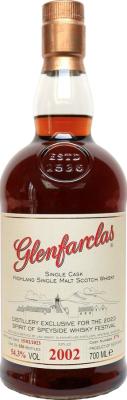 Glenfarclas 2002 Distillery Exclusive 1st Fill Sherry Butt the 2023 Spirit of Speyside Whisky Festival 54.3% 700ml