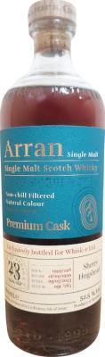Arran 1999 Premium Cask Sherry Hogshead Whisk-e Ltd 52.5% 700ml