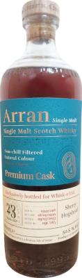 Arran 1999 Premium Cask Sherry Hogshead Whisk-e Ltd 52.5% 700ml